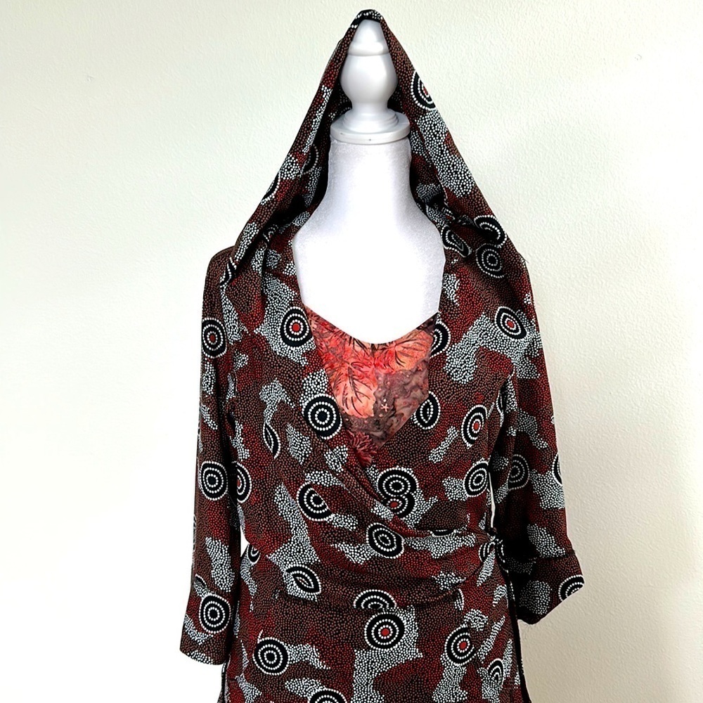 SALE Byron Lars Beauty Mark,  Three Piece Outfit, Black, brown, red, white Print - Picture 5 of 16